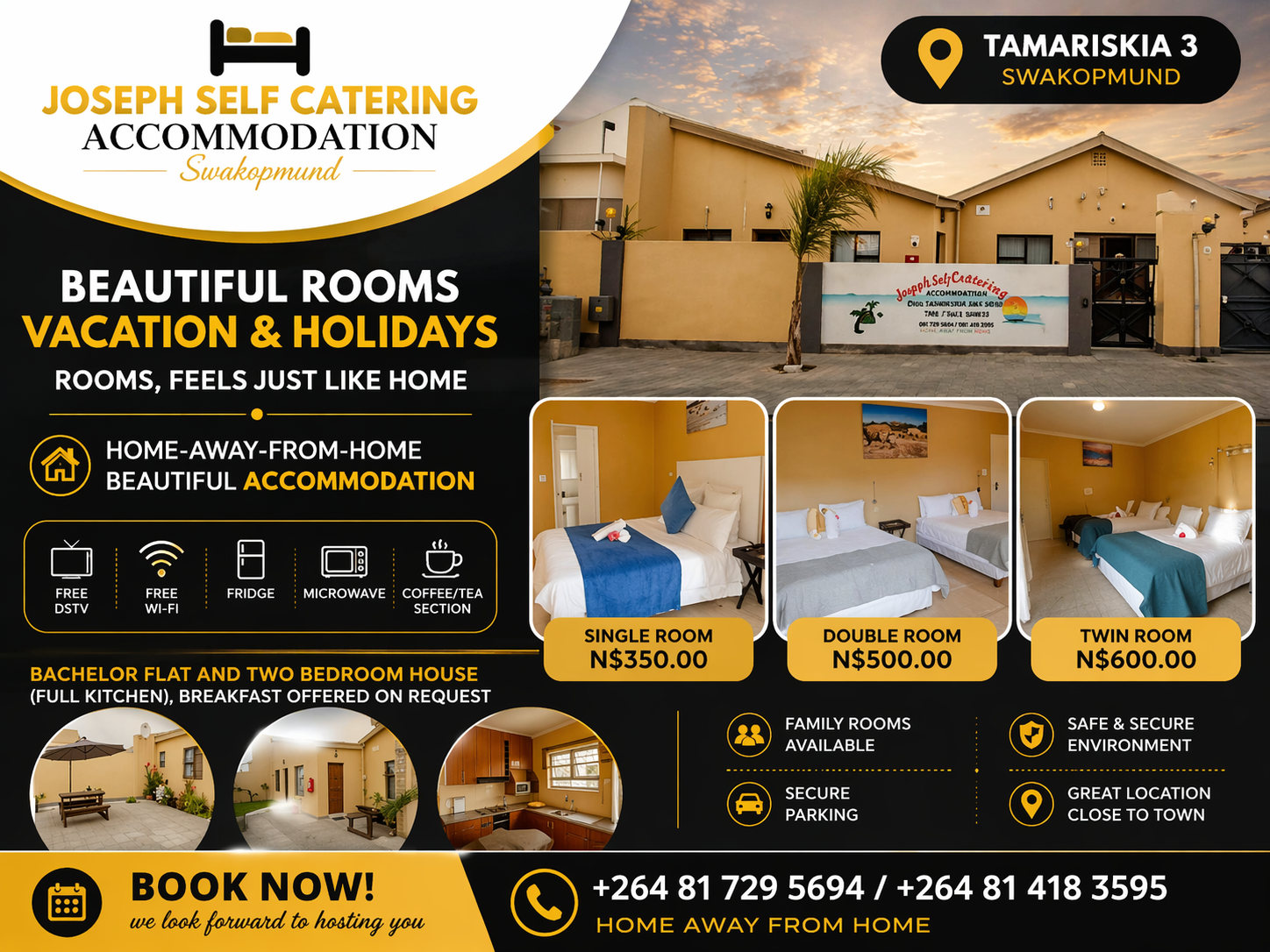 Joseph Self Catering Accommodation in Swakopmund | Affordable Rooms & Holiday Stay